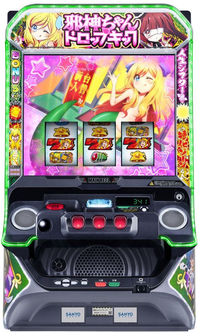 パチスロ 邪神ちゃんドロップキック 筐体画像